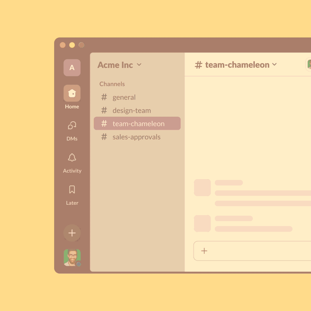 Animation eines Teams, das Slack Huddles zur Zusammenarbeit in Echtzeit verwendet.