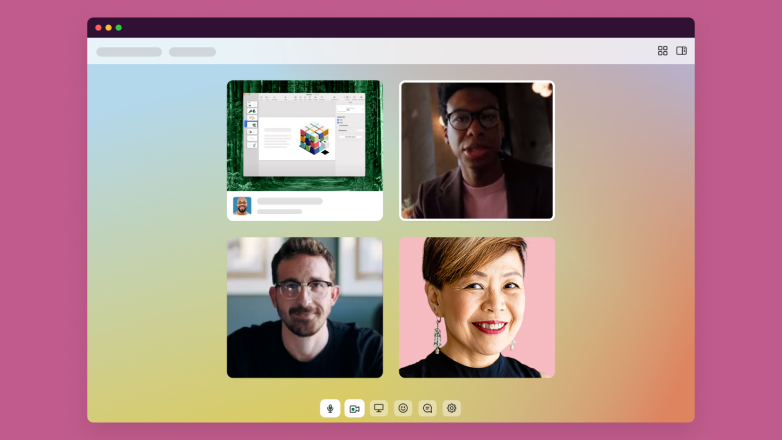 Thumbnail images of Slack customers.